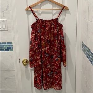 💫 Floral Open Shoulder Dress